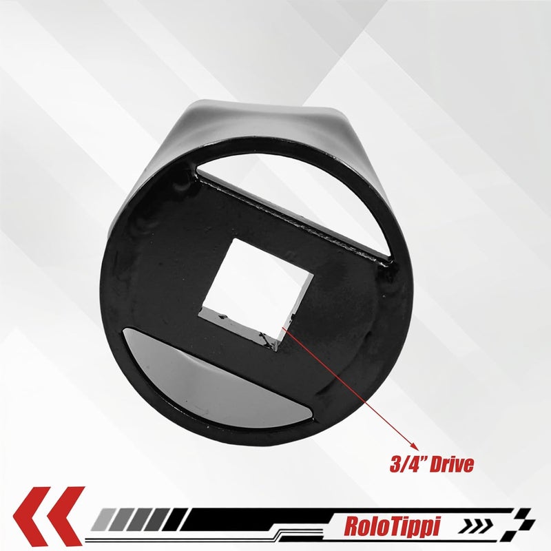 RoloTippi 2-1/2-Inch 6 Point Wheel Bearing Locknut Socket, 3/4-Inch Drive, for Axle Nut Socket, Remove and Install Wheel Bearing Nuts, Carbon Steel, Powder-Coated (2-1/2" 6PT, 3/4" Drive) - Image 3